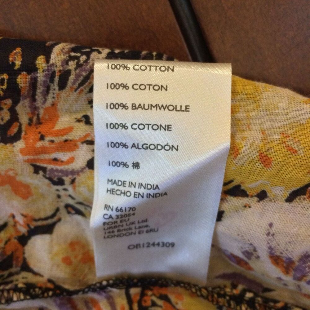 We The Free Cool Meadow Printed Top blouse Free People oversized small 100% cott - Picture 4 of 7